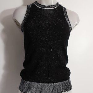 Womens Decker Luxe Black, Gray Sweater Tank XS*